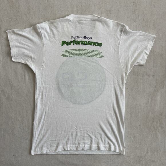 Vintage 90s Pet Shop Boys Performance PSB Synth Pop 1991 Tour T-Shirt Large - Picture 6 of 8